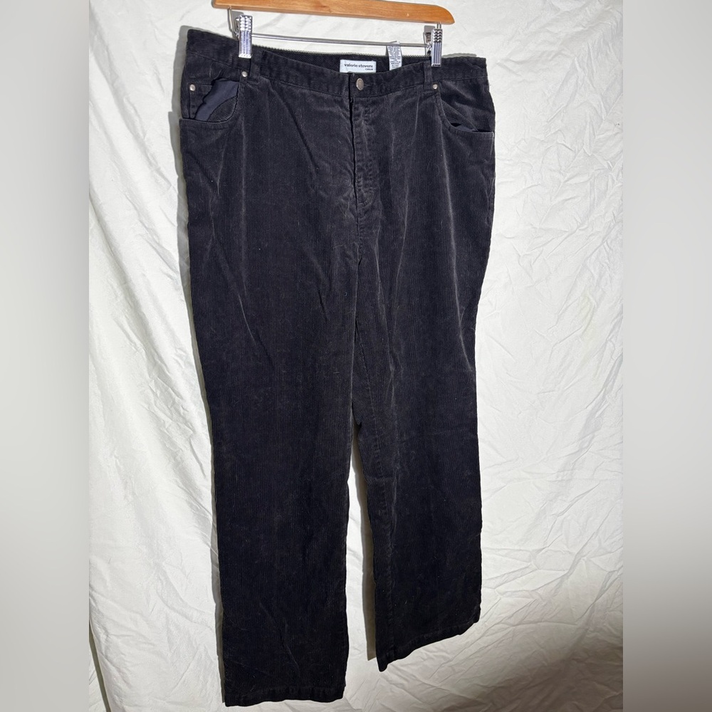 Valerie Steven’s Corduroy Pants Black Size 16